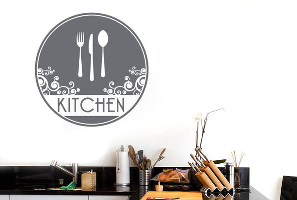 Kitchen Cutlery Circle Wall Sticker