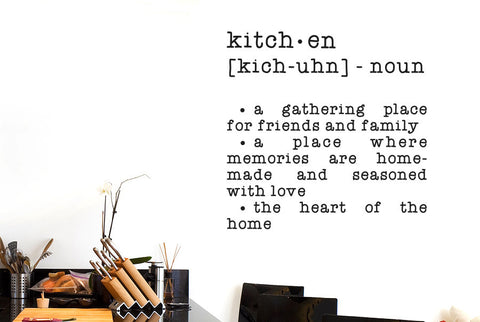 Kitchen Dictionary Definition Wall Sticker