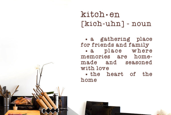 Kitchen Dictionary Definition Wall Sticker