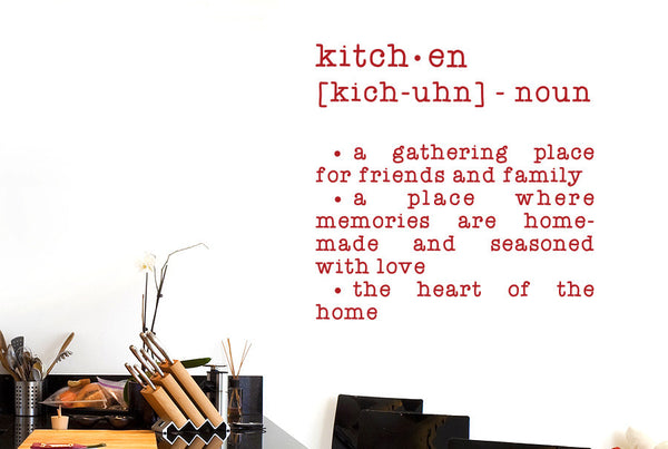 Kitchen Dictionary Definition Wall Sticker