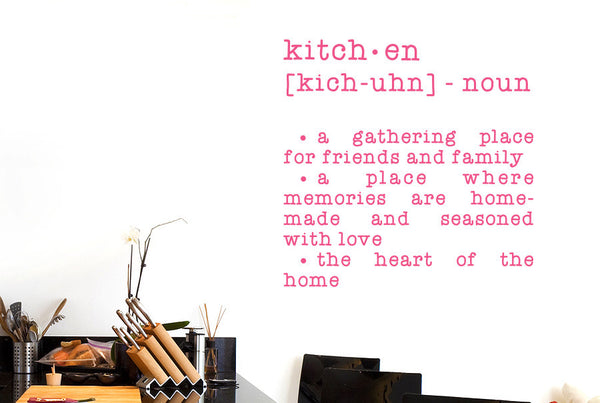 Kitchen Dictionary Definition Wall Sticker