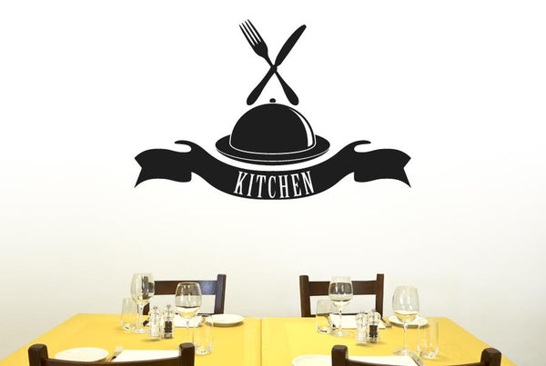 Kitchen Platter And Banner Wall Sticker