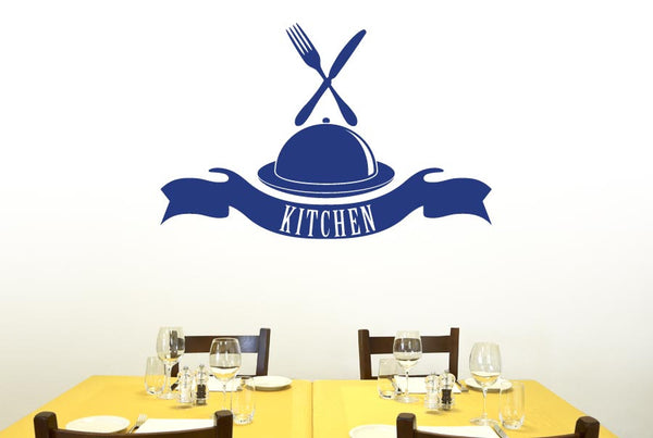 Kitchen Platter And Banner Wall Sticker