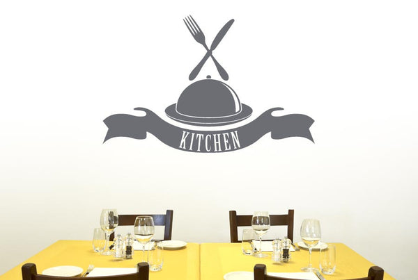 Kitchen Platter And Banner Wall Sticker