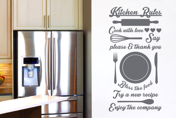 Kitchen Rules Cook With Love Try A New Recipe Wall Sticker