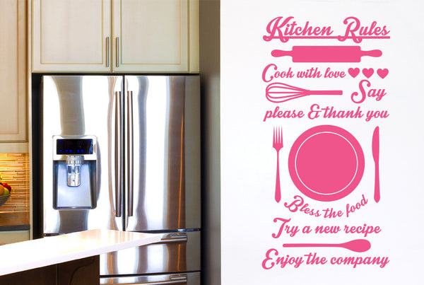 Kitchen Rules Cook With Love Try A New Recipe Wall Sticker