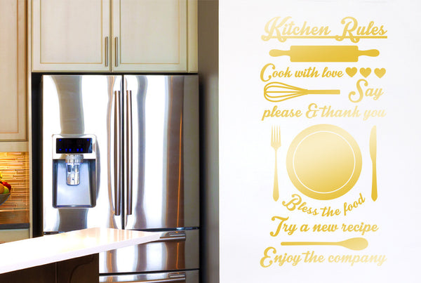 Kitchen Rules Cook With Love Try A New Recipe Wall Sticker