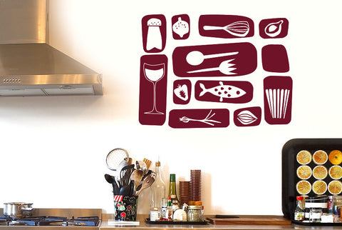 Kitchen Symbols Wall Sticker