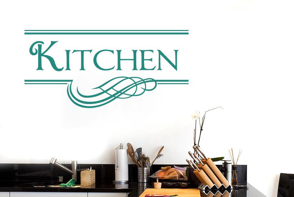Kitchen Underlined Motif Wall Sticker