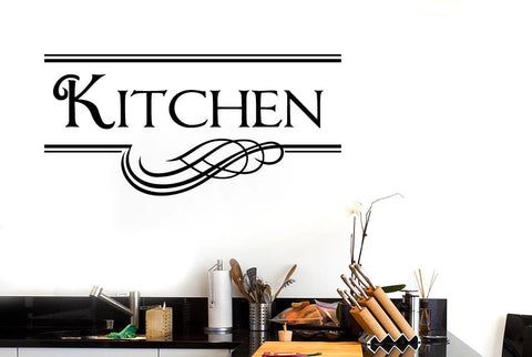 Kitchen Underlined Motif Wall Sticker