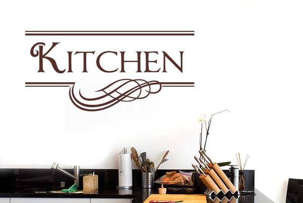 Kitchen Underlined Motif Wall Sticker