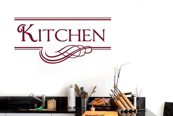 Kitchen Underlined Motif Wall Sticker