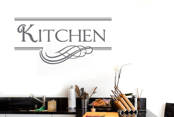 Kitchen Underlined Motif Wall Sticker