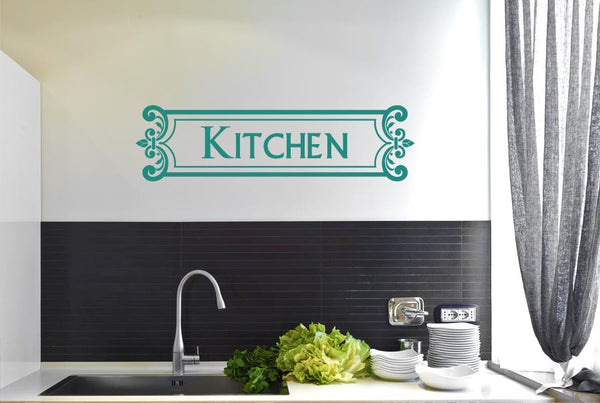 Kitchen Vintage Sign Framed Wall Sticker