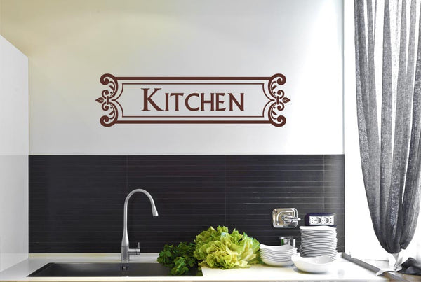 Kitchen Vintage Sign Framed Wall Sticker