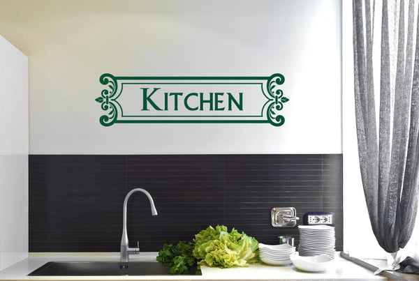Kitchen Vintage Sign Framed Wall Sticker
