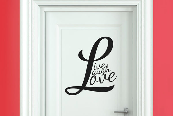 L Forms Live Laugh Love Door Room Sticker