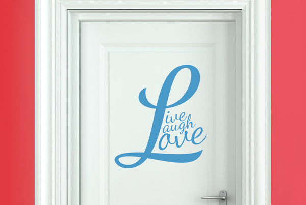 L Forms Live Laugh Love Door Room Sticker