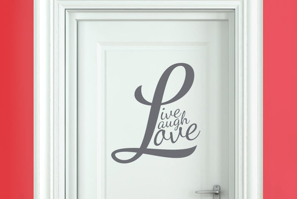 L Forms Live Laugh Love Door Room Sticker