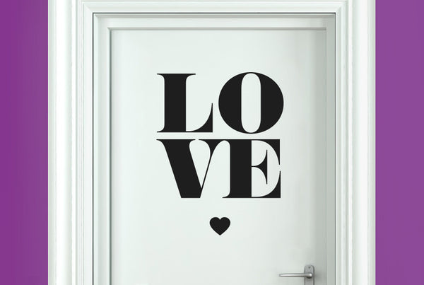 L O V E Door Room Sticker