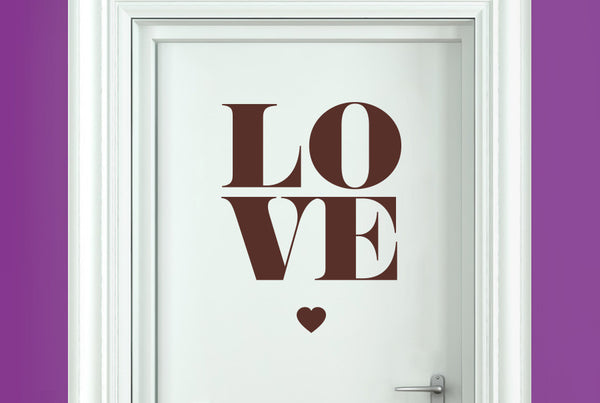 L O V E Door Room Sticker