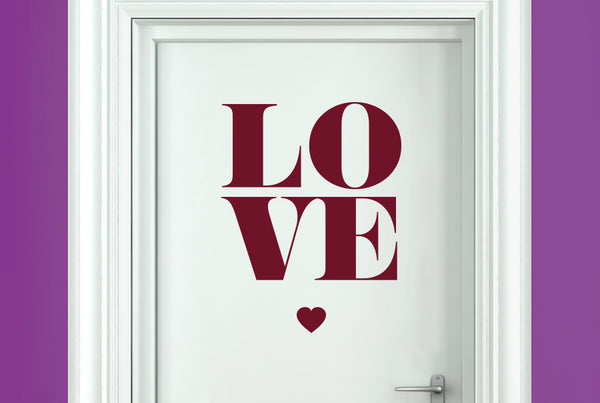 L O V E Door Room Sticker
