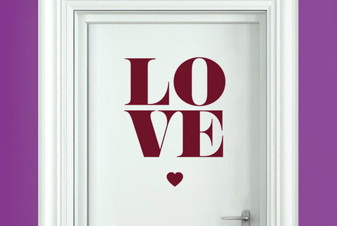 L O V E Door Room Sticker