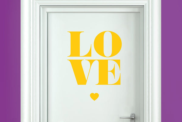 L O V E Door Room Sticker