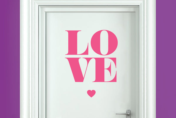 L O V E Door Room Sticker
