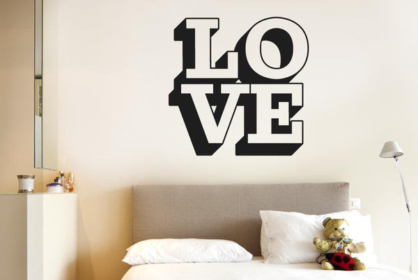 L O V E In 3D Wall Sticker