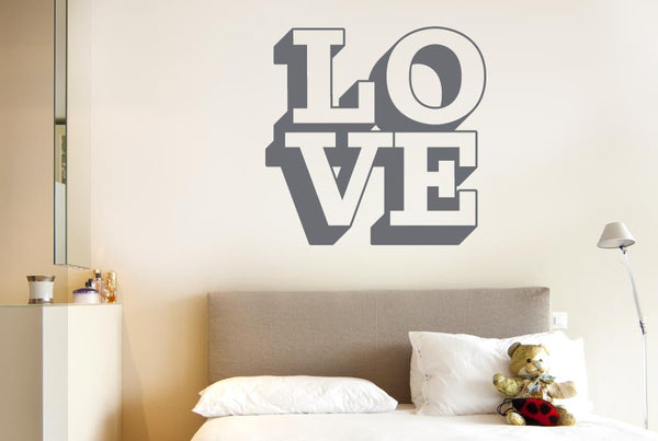 L O V E In 3D Wall Sticker