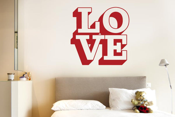 L O V E In 3D Wall Sticker