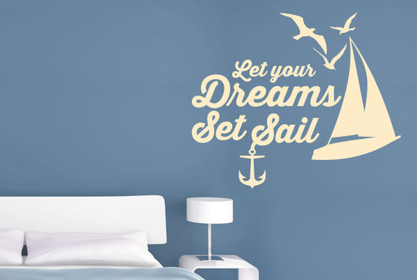 Let Your Dreams Set Sail Wall Sticker