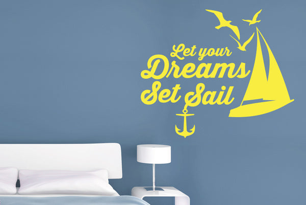Let Your Dreams Set Sail Wall Sticker