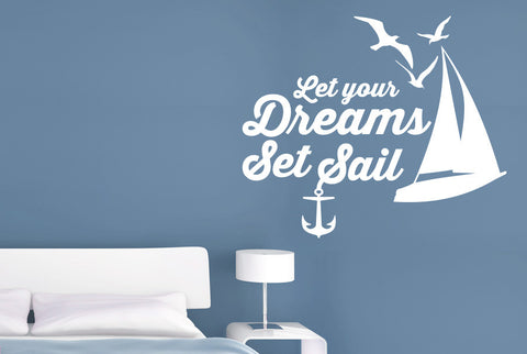 Let Your Dreams Set Sail Wall Sticker