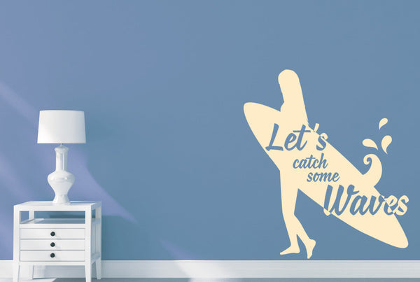 Let’s Catch Some Waves Wall Sticker