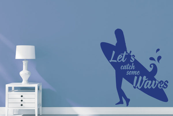 Let’s Catch Some Waves Wall Sticker