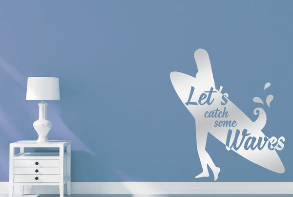 Let’s Catch Some Waves Wall Sticker
