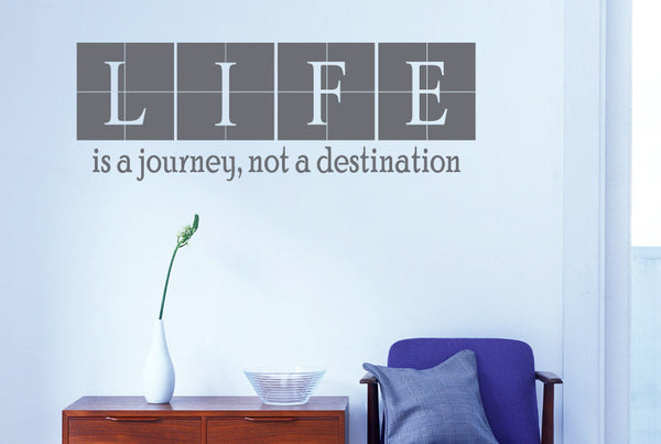 Life Is A Journey Not A Destination Wall Sticker