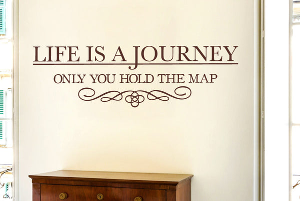 Life Is A Journey Only You Hold The Map Wall Sticker