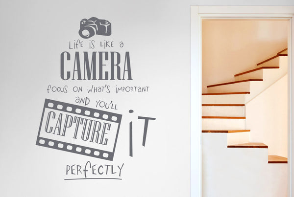 Life Is Like A Camera Focus On Whats Important And You'll Capture It Perfectly Wall Sticker
