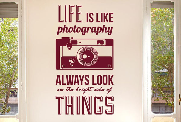 Life Is Like Photography Wall Sticker