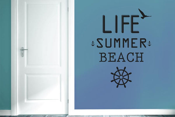 Life Summer Beach Wall Sticker