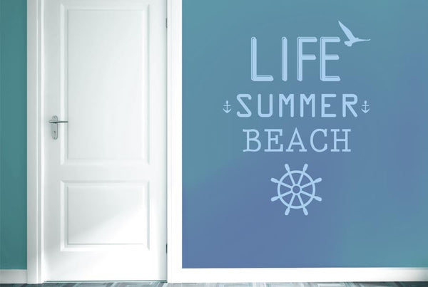 Life Summer Beach Wall Sticker