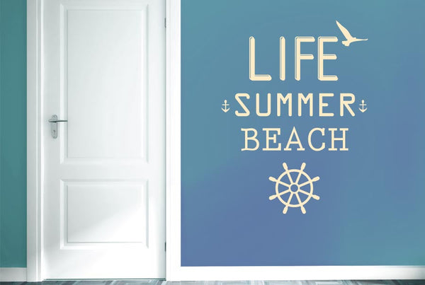Life Summer Beach Wall Sticker
