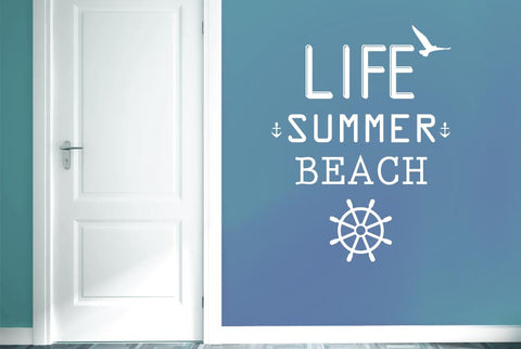 Life Summer Beach Wall Sticker