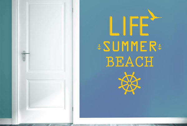 Life Summer Beach Wall Sticker