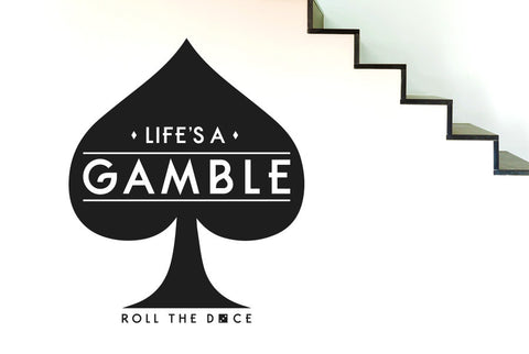 Life's A Gamble Roll The Dice Wall Sticker