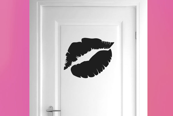 Lipstick Kiss Door Room Sticker