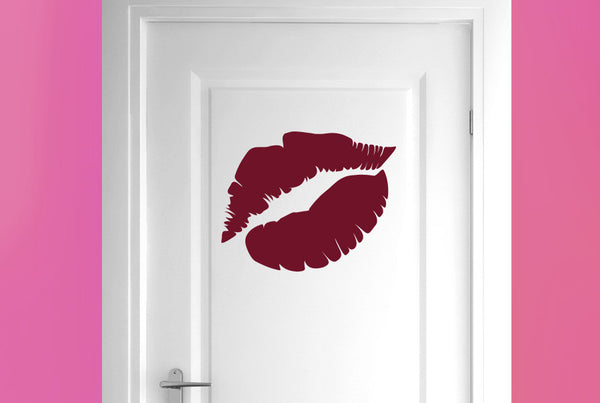 Lipstick Kiss Door Room Sticker